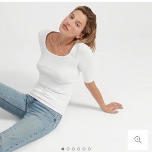 Everlane Pima Cotton Ribbed Scoop Neck